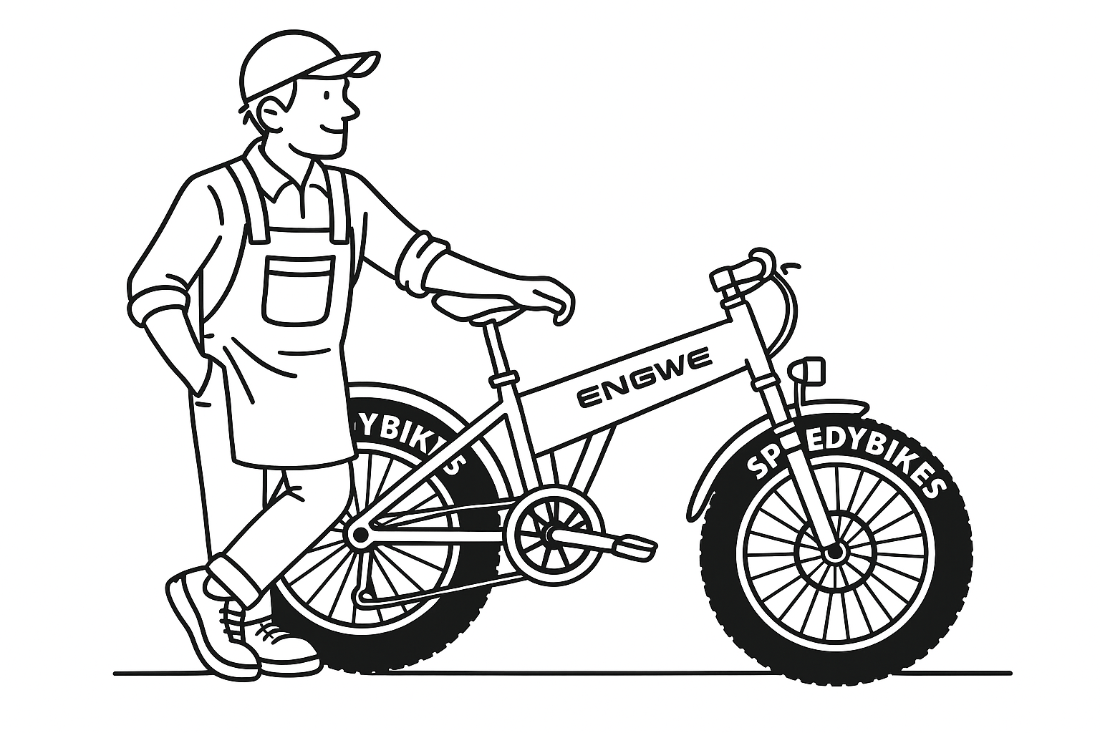 Samling af elcykel – klar til afhentning